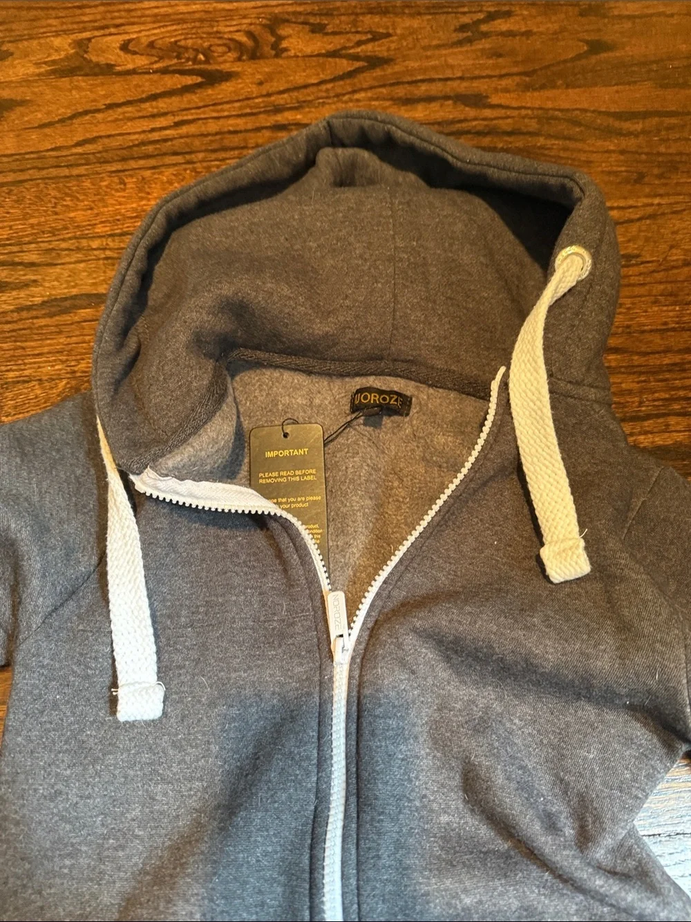 NWT Kids Charcoal Cozy Fleece Hooded Onesie – Unisex